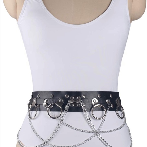 NWT Women's Body Chain Gothic Punk Waist Belt - Picture 9 of 12